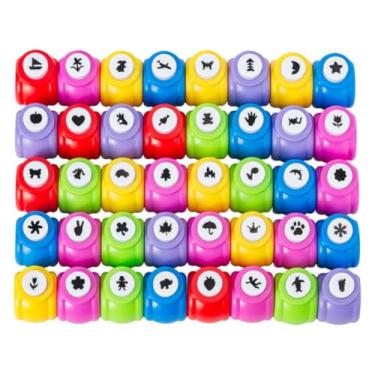 Imagem de rockible Conjunto de 40 furadores de papel reutilizáveis ​​para artesanato, scrapbooking e álbuns de fotos. Ideal para trabalhos manuais e projetos DIY.