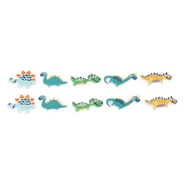 Imagem de Generic Remendos Bordados de Dinossauro, Cores Vibrantes, Reparo de Roupas Diy para Mochila de Vestido, 10 Peças de Ferro Em Remendos de Dinossauro para a Maioria Dos Cenários
