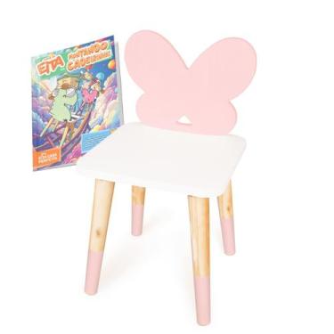 Imagem de Cadeira Infantil de Madeira Borboletinha - Eita Casa Perfeita, Rosa be