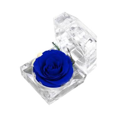 Imagem de Caixa De Presente Com Rosa Eterna Preservada E Gaveta Para O Dia Dos N