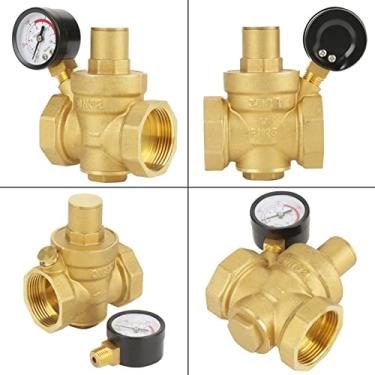Imagem de Naroote Válvula Redutora de Pressão de água, Regulador de Latão Eficiente para Uso Doméstico, Fluxo Ajustável para Banheiro/cozinha, Restrição de Pressão de 1,6 Mpa