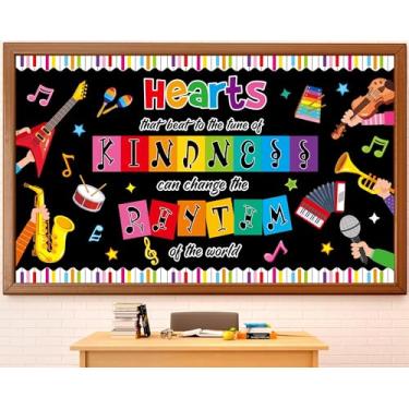 Imagem de gisgfim Conjunto de decorações de quadro de avisos musicais de volta às aulas, instrumentos musicais, recortes de papel, notas musicais, quadro de avisos, decoração para crianças, professores