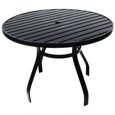 Imagem de Mesa 1,20m Ripada Alumínio Resistente área Externa Piscina Jardim Jant