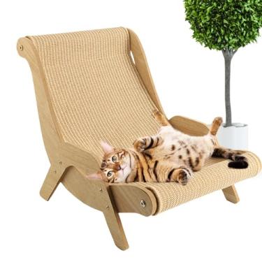 Imagem de Cadeira de praia para animais de estimação, cama arranhadora para gatos - Cadeira resistente e elegante para gatos de sisal,Cadeira de salão de gato de sisal, arranhador de gato multifuncional adequad