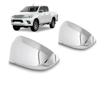 Imagem de Par Capa Retrovisor Hilux Pickup 2016 2017 2018 2019 2020 Cromado