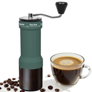 Imagem de Mini moedor de café manual – 40 configurações ajustáveis, moedor de manivela portátil com capacidade de 30 g, rebarba cônica para café expresso, prensa francesa | Perfeito para viagens, acampamento e