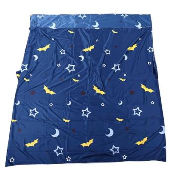 Imagem de AUNMAS Forro de Saco de Dormir, Folha de Sono de Acampamento Reutilizável Leve Portátil para Viagens Mochila Caminhadas Hotel (Azul escuro)