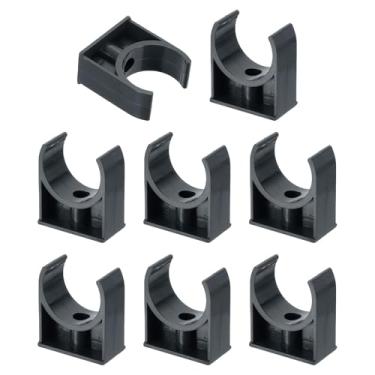 Imagem de Boxonly 8 peças de grampos de tubo de água de PVC clipes de tubulação em forma de U para mangueira de irrigação suporte de tubo de irrigação para 40 mm OD para bandejas de TV, tubos, mangueira