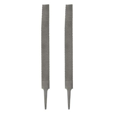 Imagem de HARFINGTON 2 peças de lima de madeira de 20 cm aço cortado meio redondo lima de lima multifuncional para marcenaria, afiação, madeira, metal