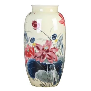 Imagem de KEG801302 Vasos para flores retrô vaso de cerâmica criativo arranjo de flores secas estilo chinês moderno decoração de sala de estar ornamento vaso decorativo para casa