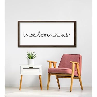 Imagem de I Love Us Arte de parede arte em tela decoração de parede impressões de pintura impressões de arte imagem casa de fazenda quarto mestre decoração de casa sem moldura