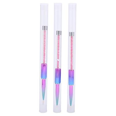 Imagem de SIWOTED 3 unidades de pincéis para forro de arte em unhas Acrílico Nylon Conjunto de canetas pincel para design de unhas Pincel para pintura de unhas