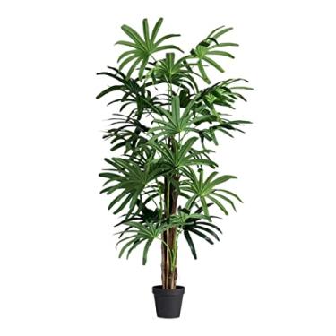 Imagem de Plantas falsas, plantas artificiais, decoração de sala de estar, árvore artificial em vaso, simulação, plantas artificiais em vasos, plantas artificiais internas e externas, 160 cm