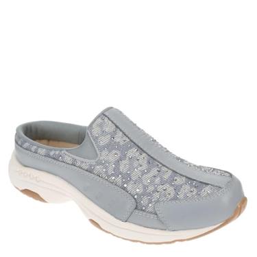 Imagem de Easy Spirit Travelstones Tênis feminino sem cadarço, Azul-claro e leopardo, 11 Narrow