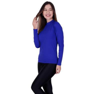 Imagem de Blusa Fitness Térmica Segunda Pele Camisa Proteção Solar UV 50+ -C2 BL