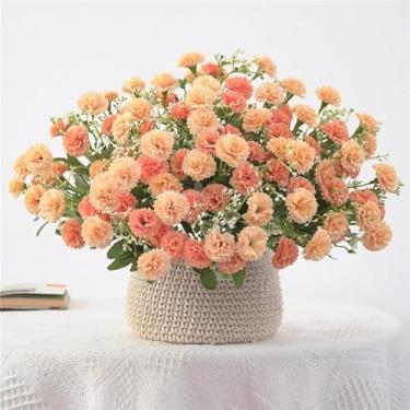 Imagem de 5 garfos flores artificiais pequeno buquê lilás 31 cm flores falsas de seda interior exterior casamento casa jardim decoração (champanhe-1 peça)