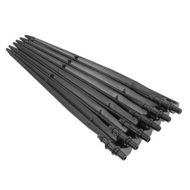 Imagem de YOKIVE 25 peças de estacas de suporte de gotejamento de irrigação, conecte emissores de gotejamento de 6 mm de tubo de 6 mm, ótimo para jardim, gramado, casa (preto, 200 mm)