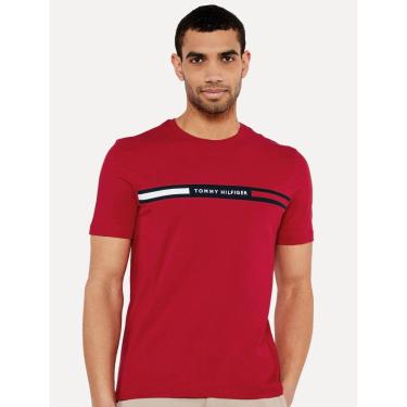Imagem de Camiseta Tommy Hilfiger Masculina Chest Insert Logo Vermelha-Masculino
