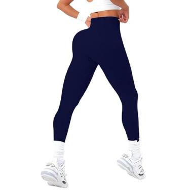 Imagem de tincolia Calça de ioga fitness sem costura cintura alta push up legging feminina super elástica academia treino meia-calça - 15-G (63-75 kg)