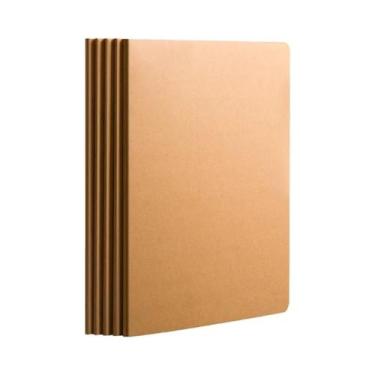 Imagem de Caderno De Papel Kraft Com Capa Preta 5 Peças A5 B5 A4 36 Folhas 72 Pá