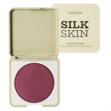 Imagem de Blush Compacto Ruby Rose Silk Skin Natural Flush Deep Plum Hb-t1001-4