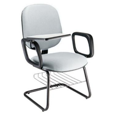 Imagem de Cadeira Escolar Universitária com prancheta para Escolas Linha Uno Cinza