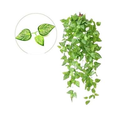 Imagem de Planta Artificial De Hera De 105cm, Vinha Falsa Verde Para Decoração D