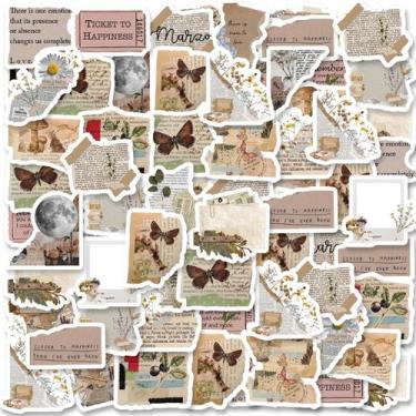 Imagem de Adesivos Vintage DIY Para Diário 46 Peças Etori Life Fragments Tear In