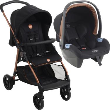 Imagem de Carrinho de Bebe com Bebe Conforto Burigotto Lui 22 Preto Cobre