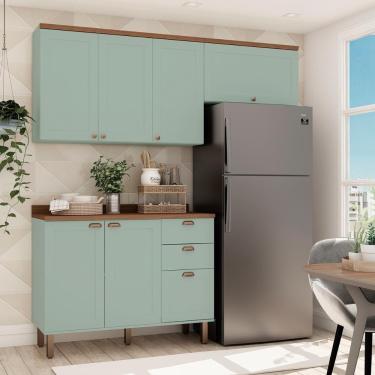 Imagem de Armário De Cozinha Genialflex Iluminata Flora Verde Mint