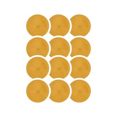 Imagem de Jogo Americano Dourado 37cm Kit 12 Rafimex