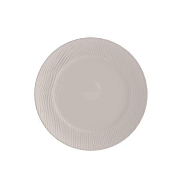 Imagem de Prato Raso 27,6 cm Relevo Dunas Cinza Germer Porcelanas