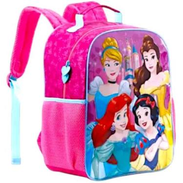 Imagem de Mochila Escolar Infantil De Costas 16 As Princesas Disney Cinderela - 