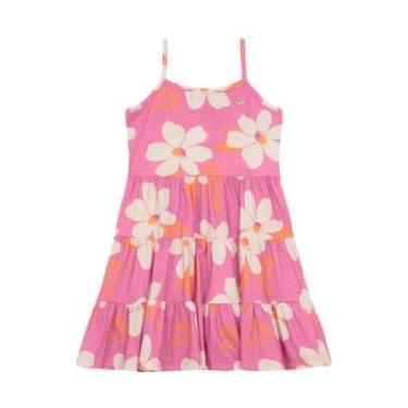 Imagem de Vestido infantil menina de flores colorido Brandili -Rosa-Feminino