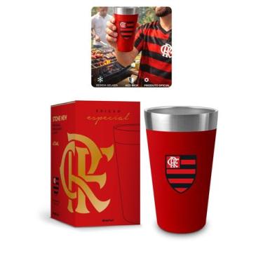 Imagem de Copo Térmico Stone Inox 473Ml Oficial Cerveja Time Flamengo - Visujoia