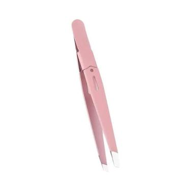 Imagem de Pinça De Sobrancelha Colorida Em Aço Inoxidável Com Ponta Inclinada Pa