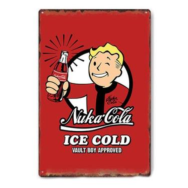 Imagem de Decoração de parede Nuka Cola Ice Cold Tin Sign Pintura em ferro 20x30