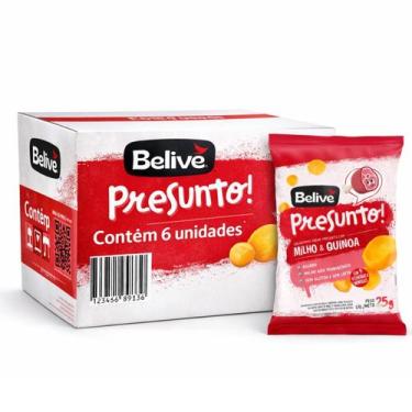 Imagem de Kit 6 Salgadinho Belive S/ Gluten Sabor Presunto 25G