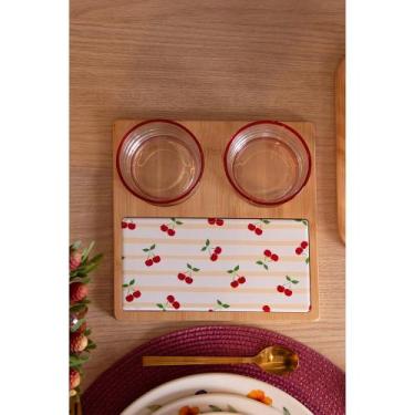 Imagem de 4 Peças para Servir Cherry 22cm x 22cm x 6cm Bambu - Lyor