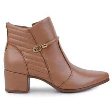 Imagem de Bota Feminina Pegada Couro Marrom Caramelo - 280905-02-Feminino