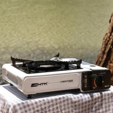 Imagem de Fogareiro Frontier Flex Gás Fogão Portátil Camping Nautika Preto - NTK