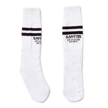 Imagem de Meião Infantil Campo Santos Oficial, M, Branco