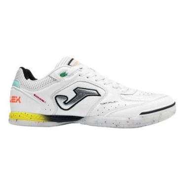Imagem de Tenis Joma Futsal Top Flex Futsal Original Chuteira -, Branco, Amarelo