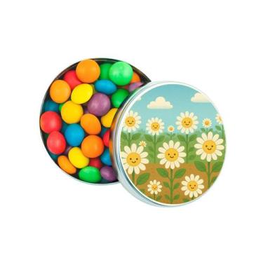 Imagem de Kit 30 Latinhas Lembrancinhas Margaridas Cor: Prateado - Gil Festa Kid