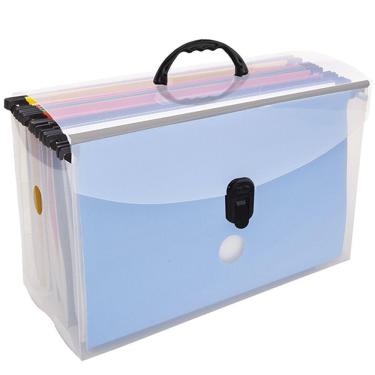 Imagem de Organizador De Documentos Dello Pasta Maleta Arquivo Com 10 Pastas Suspensas Coloridas