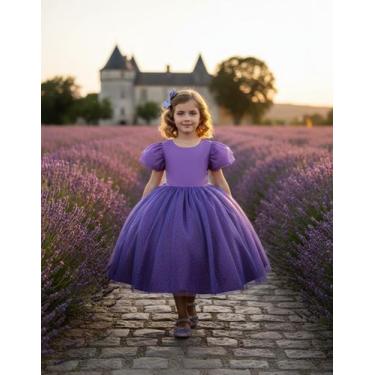 Imagem de Vestido Infantil Princesa Festa Luxo Vaias Cores com Tiara - Festas Lu