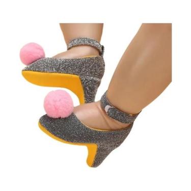 Imagem de Sapatos De Salto Alto Para Bebê Menina 10CM 10.5CM Com Laço De Princes