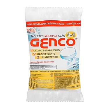 Imagem de Tabletes T-200 Ação 3 Em 1 Pedra Cloro Estabilizado Genco