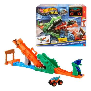 Imagem de Pista Monster Trucks Desafio Ataque Do Crocodilo Hot Wheels