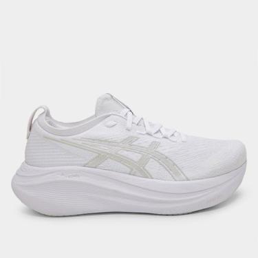 Imagem de Tênis Asics Gel-Nimbus 27 Masculino, Branco, Cinza, 42